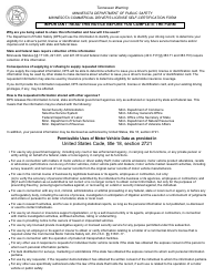 Form PS33203 Commercial Driver License Medical Self-certification Form - Minnesota, Page 2