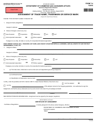 Form T-4 &quot;Assignment of Trade Name, Trademark or Service Mark&quot; - Hawaii