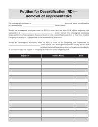 Petition for Decertification Template (Rd) - Removal of Representative, Page 2