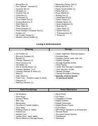 Bridal Registry Checklist Template, Page 3