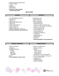 Bridal Registry Checklist Template, Page 4