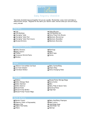 Document preview: Baby Registry Checklist - Dawn Price Baby