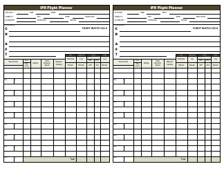 Document preview: Ifr Flight Planner Template