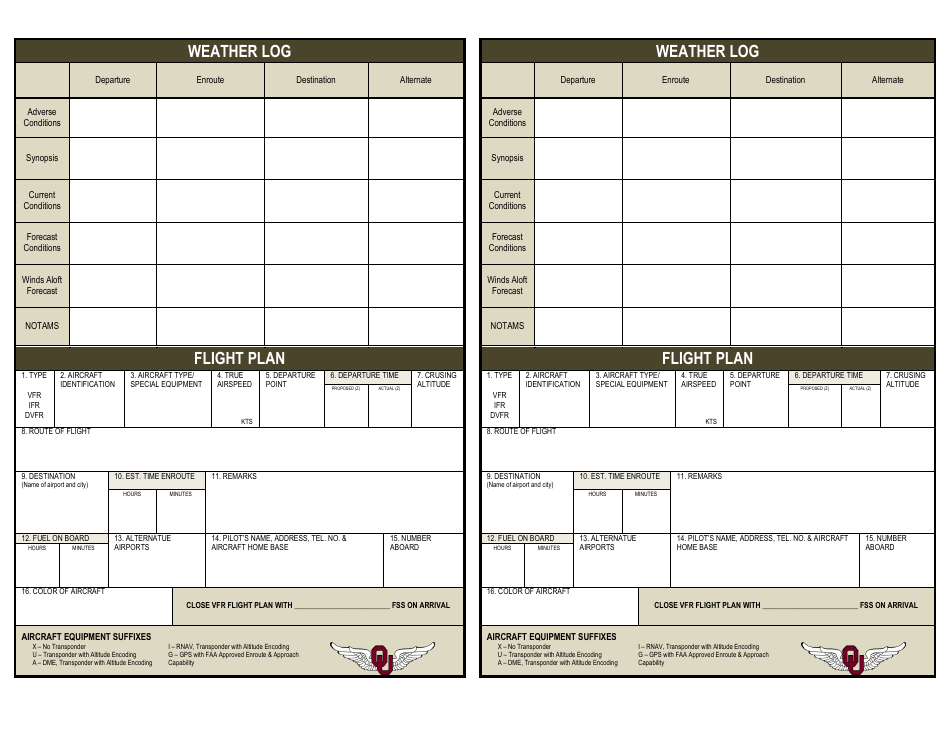 Ifr Flight Planner Template - Fill Out, Sign Online and Download PDF ...