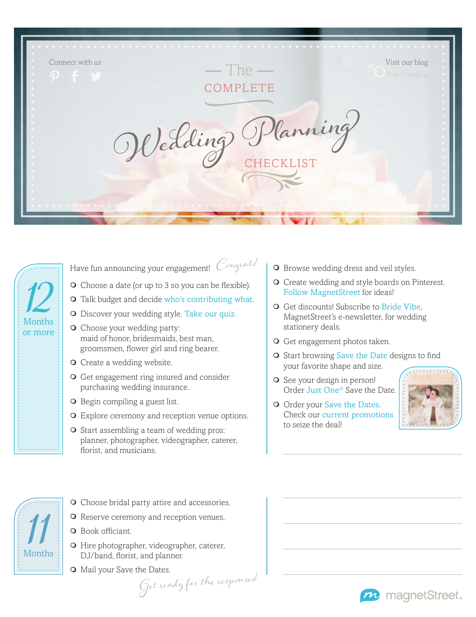 The Complete Wedding Planning Checklist Download Fillable PDF ...