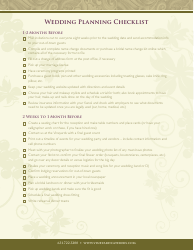 Wedding Planning Checklist Template - the Vineyards, Page 3