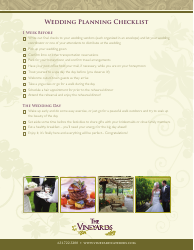 Wedding Planning Checklist Template - the Vineyards, Page 4