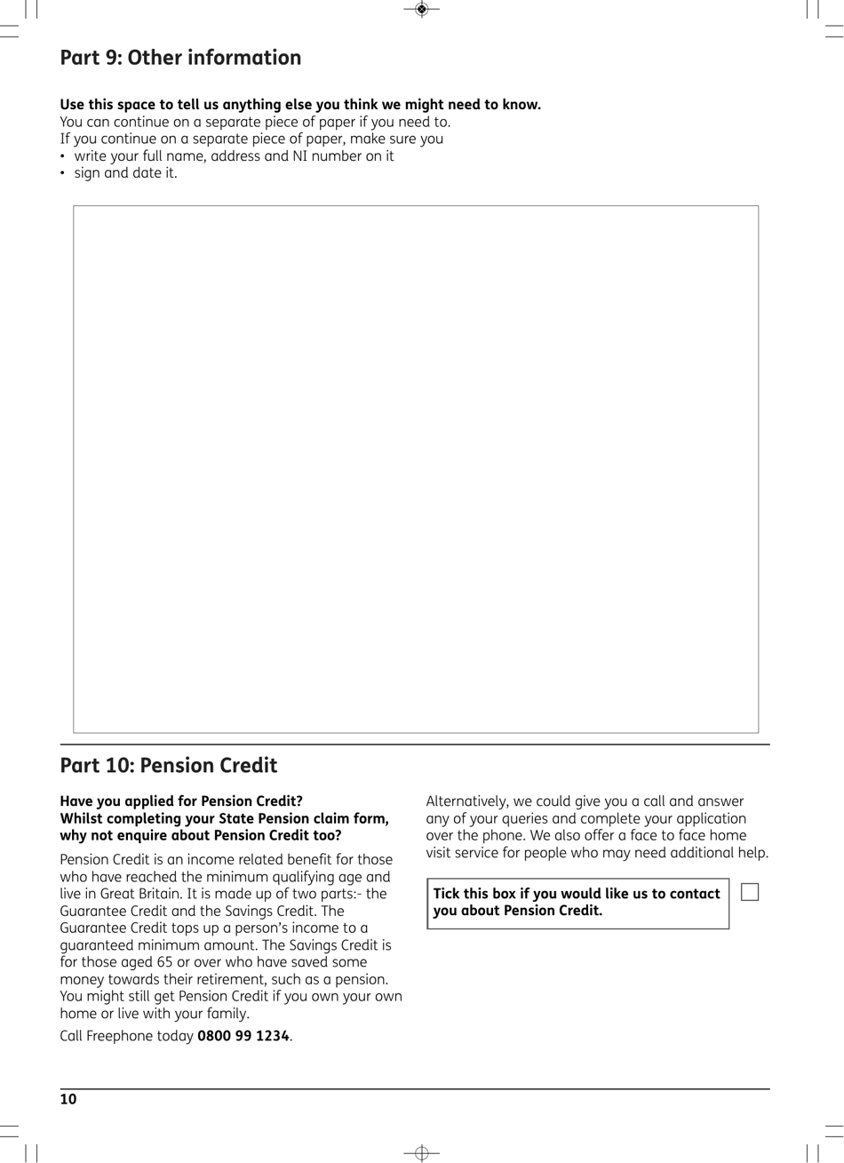 Form BR1 State Pension Claim Form - Born Before 6 April in 1951 (Men) or 1953 (Women) - United Kingdom, Page 26