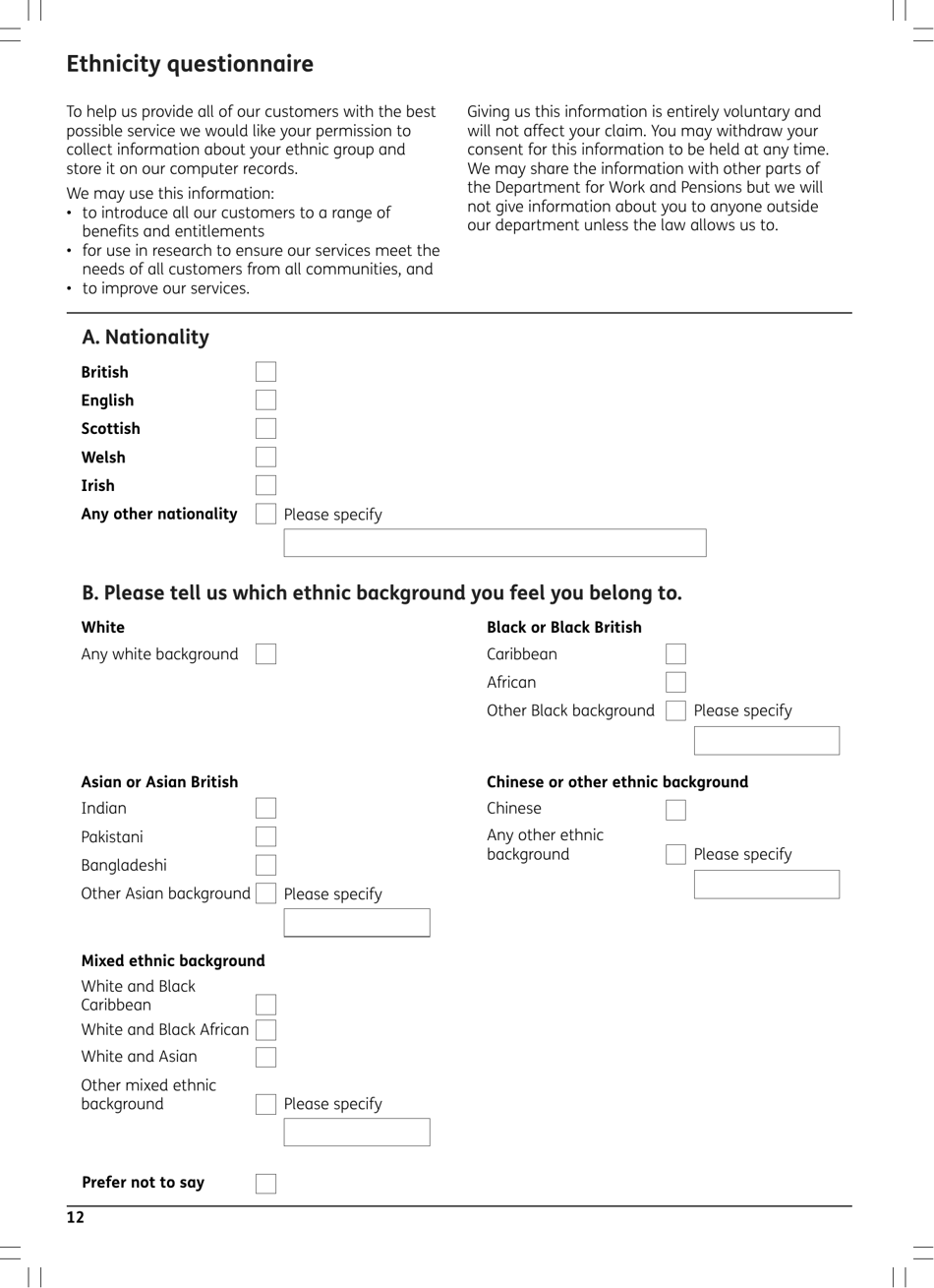 Form BR1 State Pension Claim Form - Born Before 6 April in 1951 (Men) or 1953 (Women) - United Kingdom, Page 28