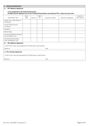 Form SRG1115 (FCL100) UK Private Pilots Licence or Commercial Pilots Licence Balloon/Airship Licence/Airship Rating/UK Flight Radiotelephony Operator&#039;s Licence - Application - United Kingdom, Page 3