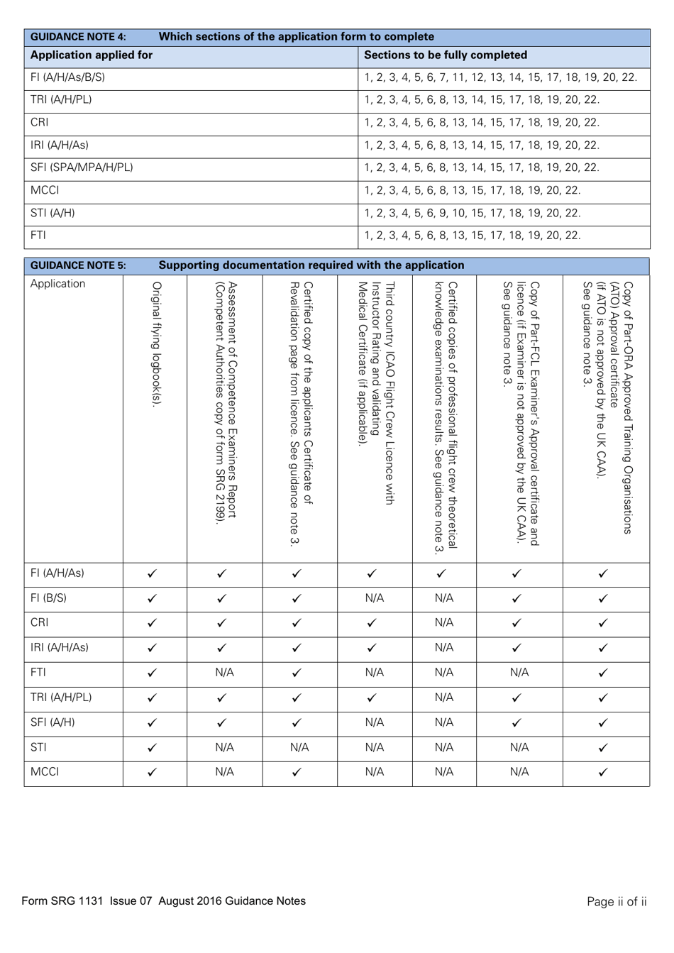 Form SRG1131 Application for Issue of an Instructor Certificate in Accordance With Part-Fcl - United Kingdom, Page 11