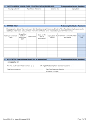 Form SRG2114 Application for Easa Part-Fcl Multi Crew Pilot Licence - United Kingdom, Page 2