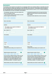 Form ChV1 Hmrc Charities Change of Details Form - United Kingdom, Page 7
