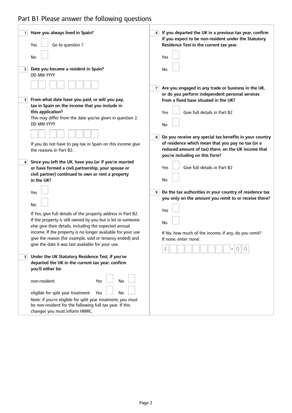 Form DT-SPAIN INDIVIDUAL - Fill Out, Sign Online and Download Printable ...