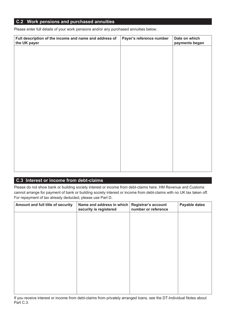 Form DT-INDIVIDUAL Double Taxation Treaty Relief - United Kingdom, Page 4