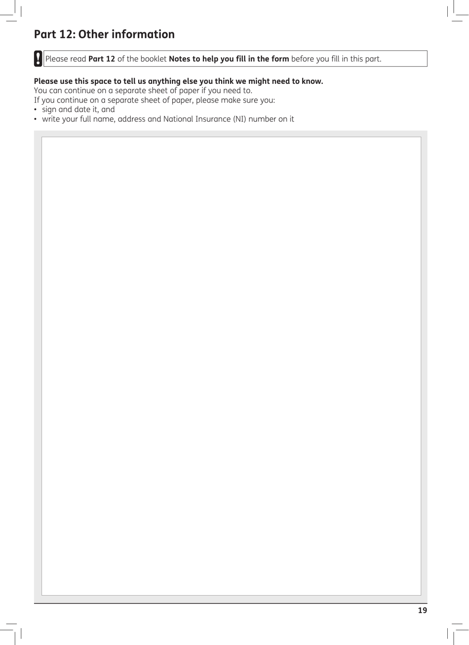 Form PC1 Pension Credit Claim Form - United Kingdom, Page 19