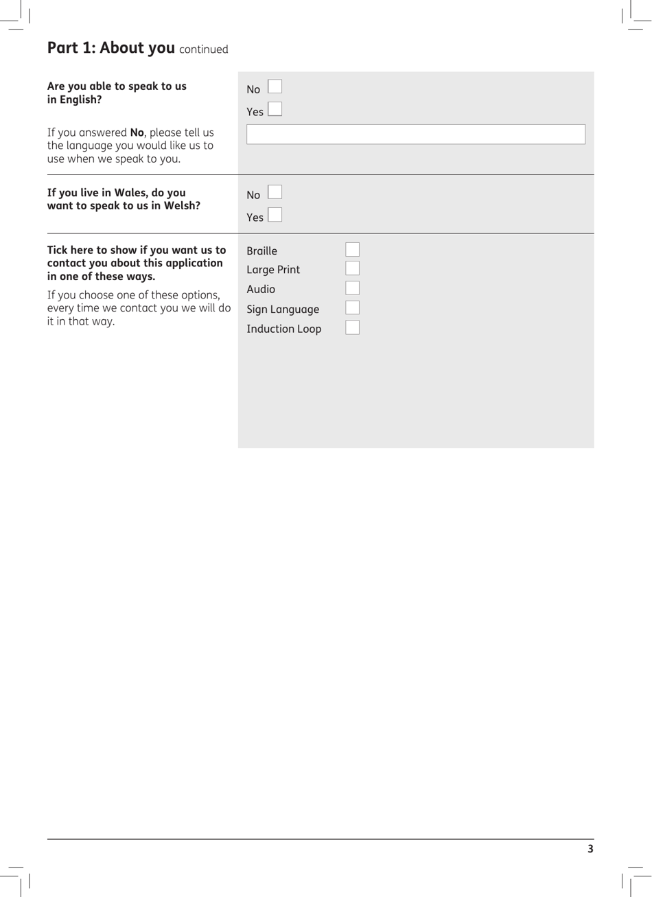 Form PC1 Pension Credit Claim Form - United Kingdom, Page 3