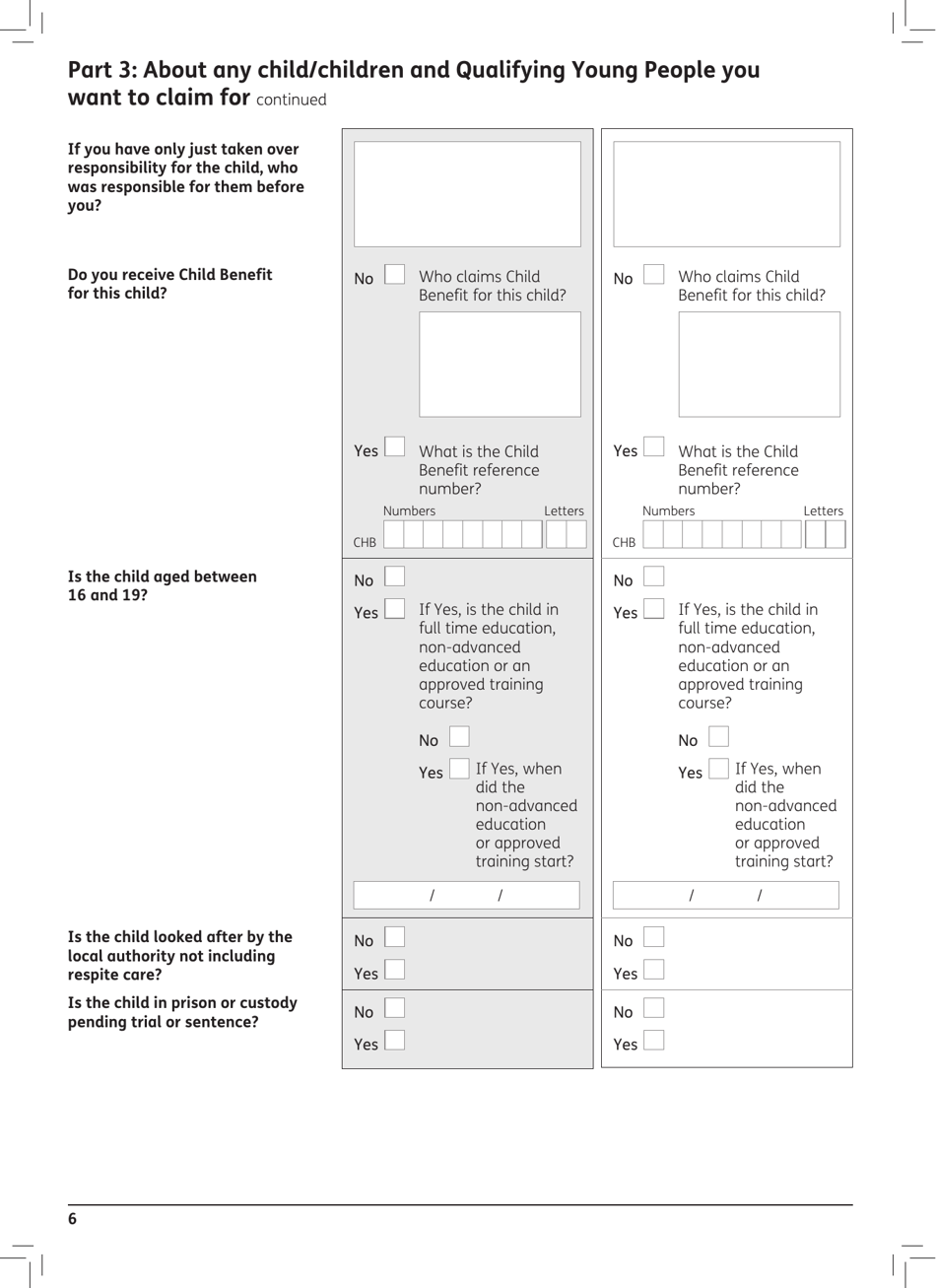 Form PC1 Pension Credit Claim Form - United Kingdom, Page 6