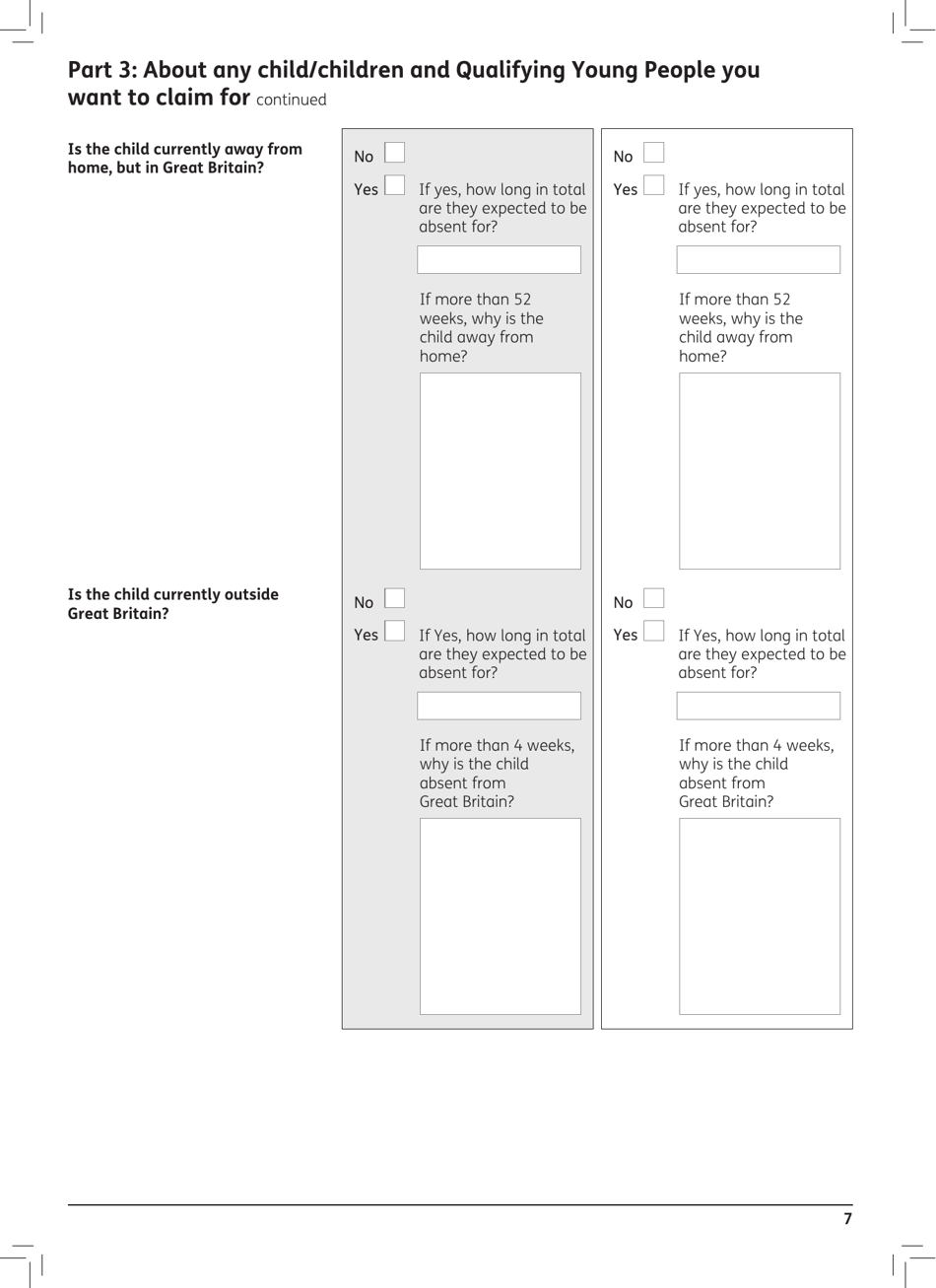 Form PC1 Pension Credit Claim Form - United Kingdom, Page 7