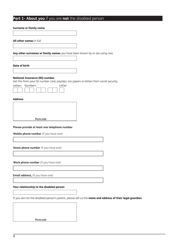 Form VAD1A Vaccine Damage Payment Claim Form - United Kingdom, Page 2