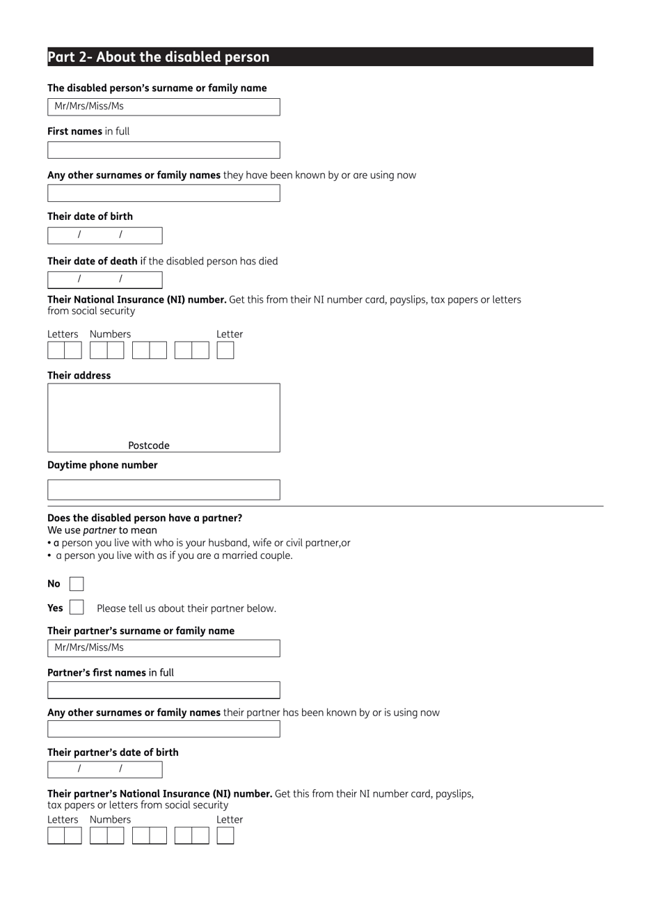 Form VAD1A Vaccine Damage Payment Claim Form - United Kingdom, Page 3