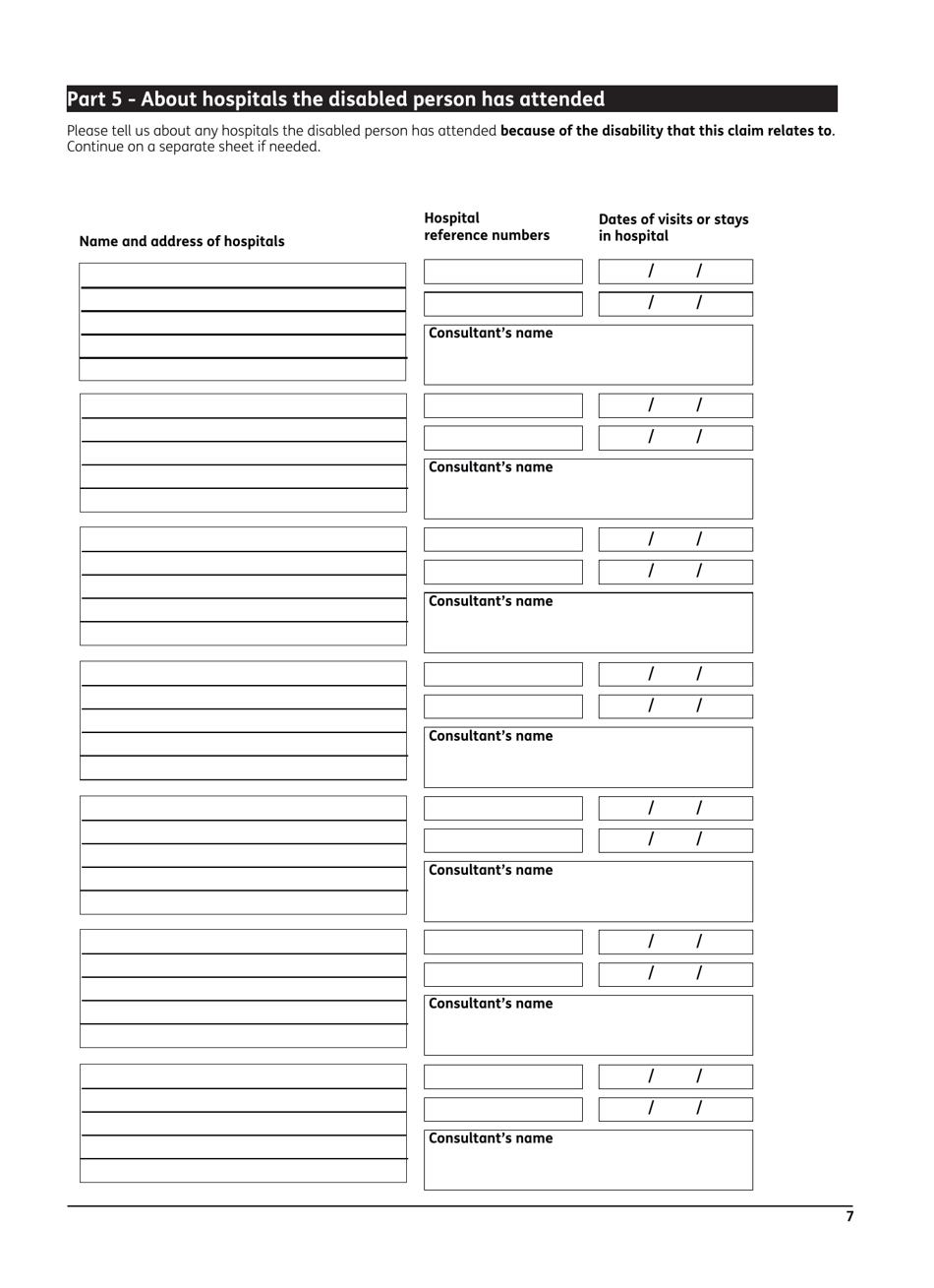 Form VAD1A Vaccine Damage Payment Claim Form - United Kingdom, Page 8