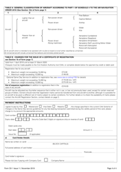 Form CA1 Application for Registration of Aircraft or Change of Ownership - United Kingdom, Page 4
