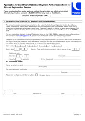 Form CA350 Search of the UK Register of Aircraft Mortages - United Kingdom, Page 2