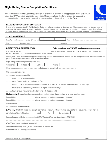 Form CAA5017  Printable Pdf