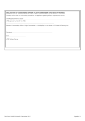 CAA Form CAA5014 Breakdown of Military Hours to Be Used for the Issue of a Flight Crew License - United Kingdom, Page 4