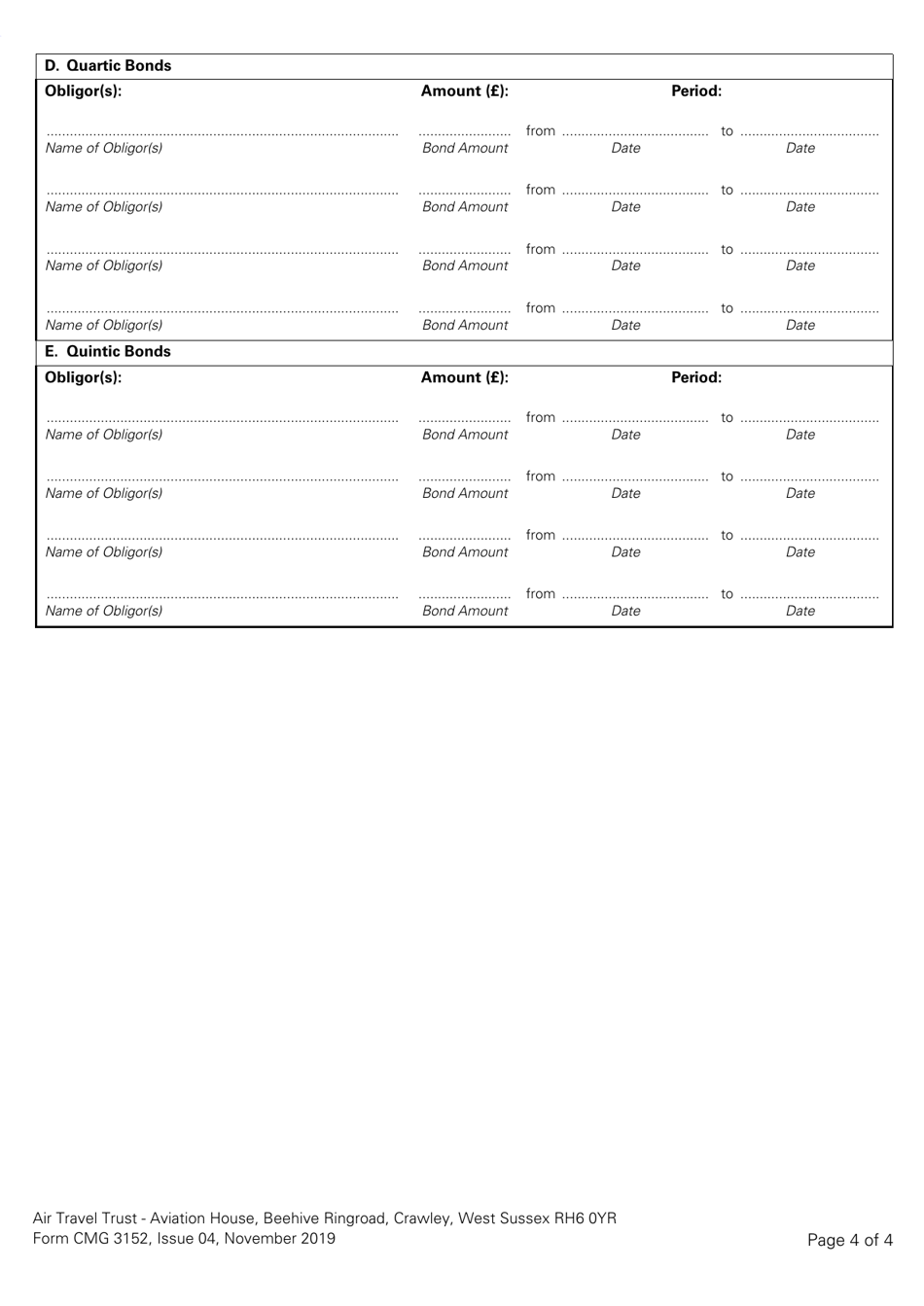 Form CMG3152 Priority Schedule (Joint Bonds) - United Kingdom, Page 4