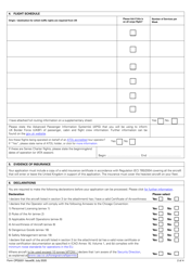 Form CPG3201 Application for a Foreign Registered Aircraft Permit Under Article 250 of the Air Navigation Order 2016 - Scheduled or Series Charter Permit - United Kingdom, Page 2