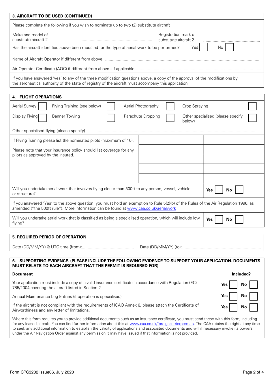 Form CPG3202 Download Fillable PDF or Fill Online Application for a ...