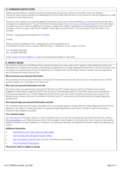 Form CPG3202 Application for a Foreign Registered Aircraft Permit Under Article 222 of the Air Navigation Order 2016 - Aerial Work Permit - United Kingdom, Page 4