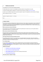 Form CPG3204 United Kingdom Third Country Operator Certificate (Full) - United Kingdom, Page 4