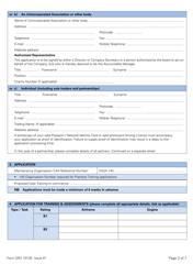 Form SRG1013B &quot;Application for Approval to Conduct on the Job Training (Ojt) Within a Foreign Organisation Approval (In Accordance With the Requirements of Part-66 Appendix Iii)&quot; - United Kingdom, Page 2