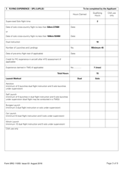 Form SRG1105S Sailplane - Application for Part-Fcl Sailplane Pilot Licence and Light Aircraft Pilot Licence - United Kingdom, Page 3