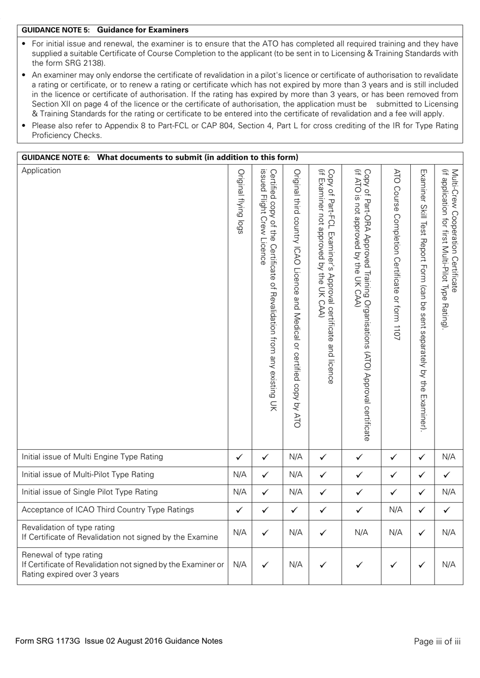 Form SRG1173 Helicopter - Application for the Issue / Revalidation / Renewal for a Single and Multi Pilot Type Rating - United Kingdom, Page 8