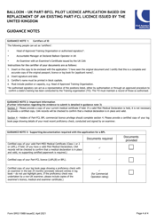 Form SRG1198B Balloon - UK Part-Bfcl Pilot Licence Application Based on Replacement of an Existing Part-Fcl Licence Issued by the United Kingdom - United Kingdom, Page 4