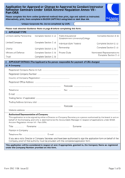 Document preview: Form SRG1196 Application for Approval or Change to Approval to Conduct Instructor Refresher Seminars Under Easa Aircrew Regulation Annex VII - Part-Ora - United Kingdom