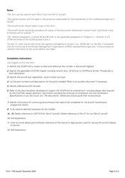 CAA Form 123 (SRG1759) Standard Change/Standard Repair (Sc/Sr) Embodiment Record - United Kingdom, Page 2