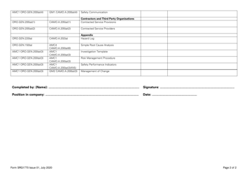Form SRG1770 Compliance Statement: (Safety) Management Manual - United Kingdom, Page 2