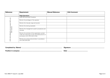 Form SRG1771 Compliance Statement: Compliance Monitoring Manual - United Kingdom, Page 2