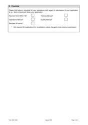 Form SRG1804 Approval of Cabin Crew Initial Training Organisation Application and Revalidation Form - United Kingdom, Page 3