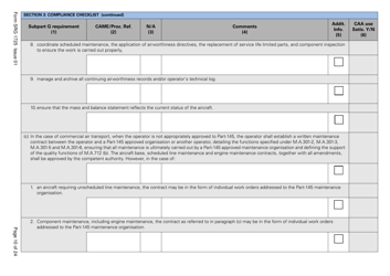 Form SRG1725 Commission Regulation (Ec) No. 2042/2003, Annex 1 Part M, Subpart G Compliance Checklist - United Kingdom, Page 10