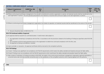 Form SRG1725 Commission Regulation (Ec) No. 2042/2003, Annex 1 Part M, Subpart G Compliance Checklist - United Kingdom, Page 21