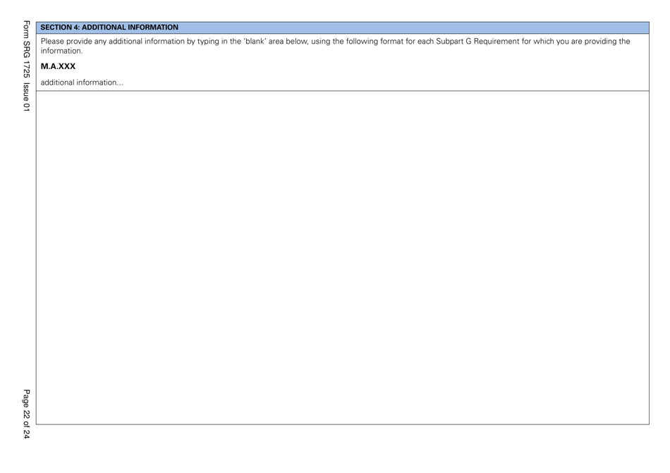 Form SRG1725 Commission Regulation (Ec) No. 2042 / 2003, Annex 1 Part M, Subpart G Compliance Checklist - United Kingdom, Page 22
