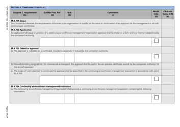 Form SRG1725 Commission Regulation (Ec) No. 2042/2003, Annex 1 Part M, Subpart G Compliance Checklist - United Kingdom, Page 2