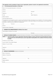 Form SRG2010 Application for a Change to Aerodrome Licence Details - United Kingdom, Page 2