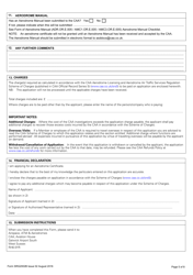 Form SRG2002B Application for an Aerodrome Certificate - United Kingdom, Page 5